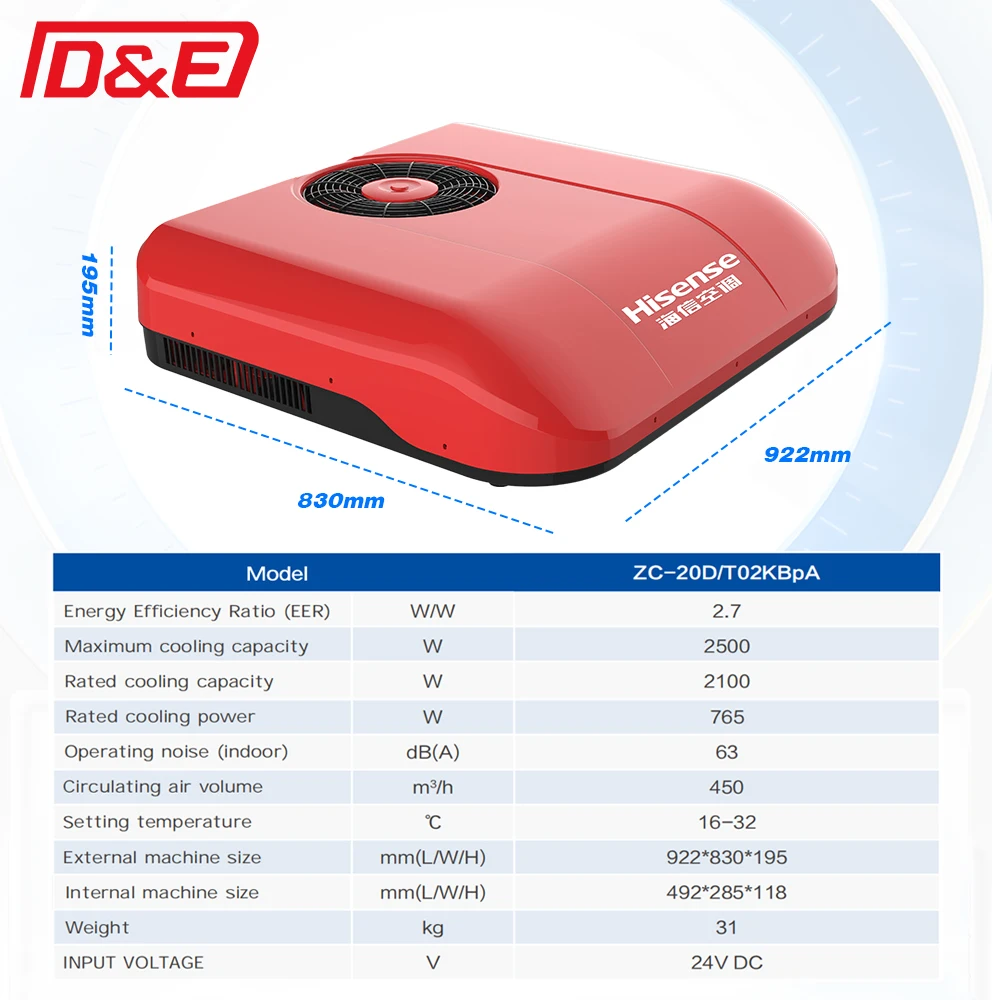 

Hisense Brand Direct Supply Truck Parking High-end Cold Air Conditioning 24v High Quality Assurance