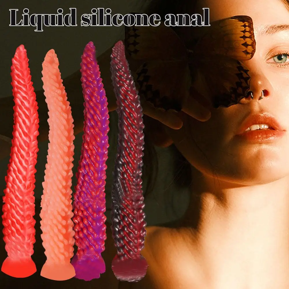جديد الغريبة اللامسة المكونات الشرج طويلة سميكة دسار دوامة سيليكون كبير بعقب المكونات شفط كأس الشرج لعبة موسع الكبار لعبة الرجال النساء
