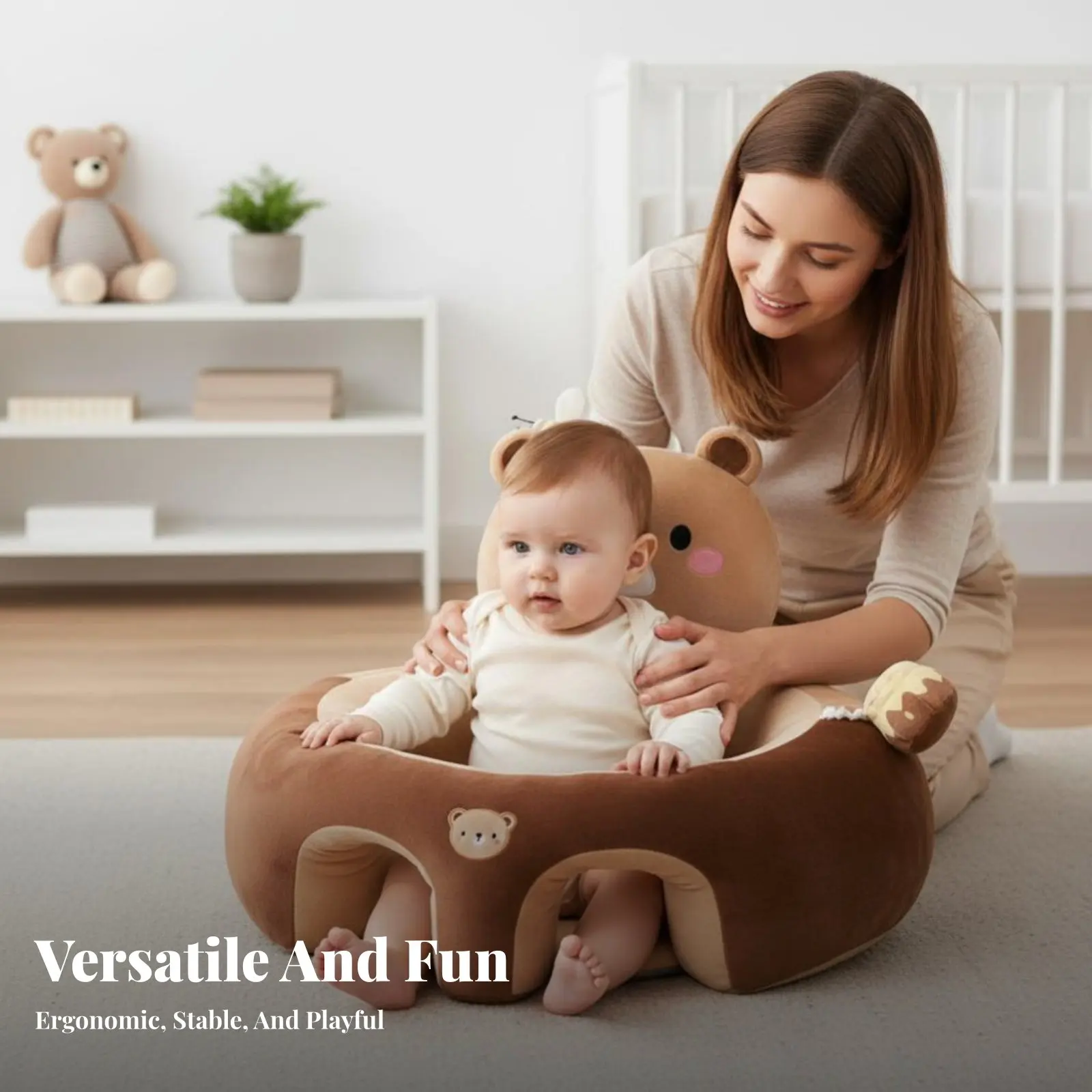 

Надувное кресло-тренажер для сидения с поддержкой позвоночника, напольное сиденье для младенцев, легко чистится, для использования на улице