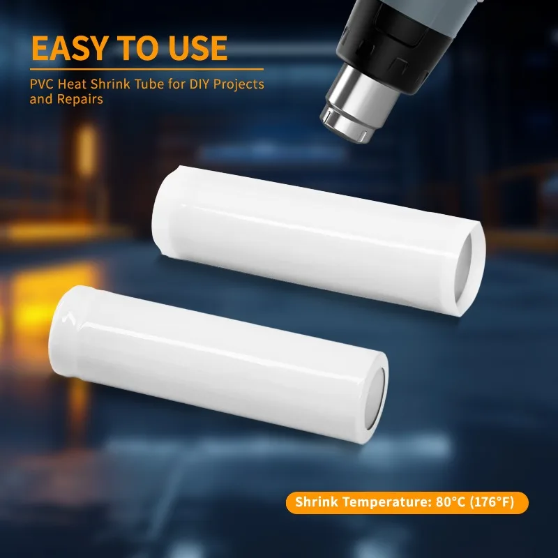 3/5Meters Grey/White 7mm~150mm PVC Heat Shrink Tube 18650 Lithium Battery Pack Insulated Film Wrap Case Protector Cable Sleeve