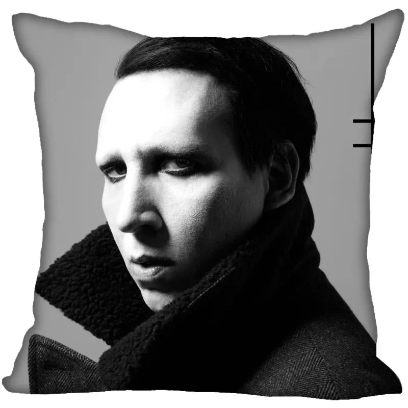 Marilyn Manson Pillow Case For Home Decorative Pillows Cover Invisible Zippered Throw PillowCases 45X45cm