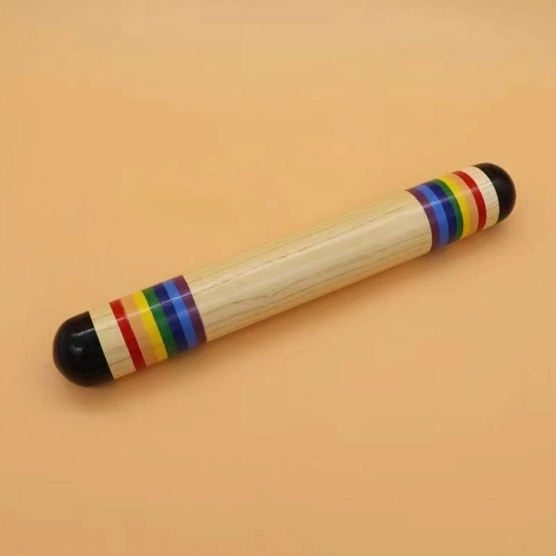 Rain Shaker Rattle for Baby Wooden Rainbow-Rainstick Orff Musical Instrument Toy Toddler Sound Toy Sensory Auditory Toy 15UB