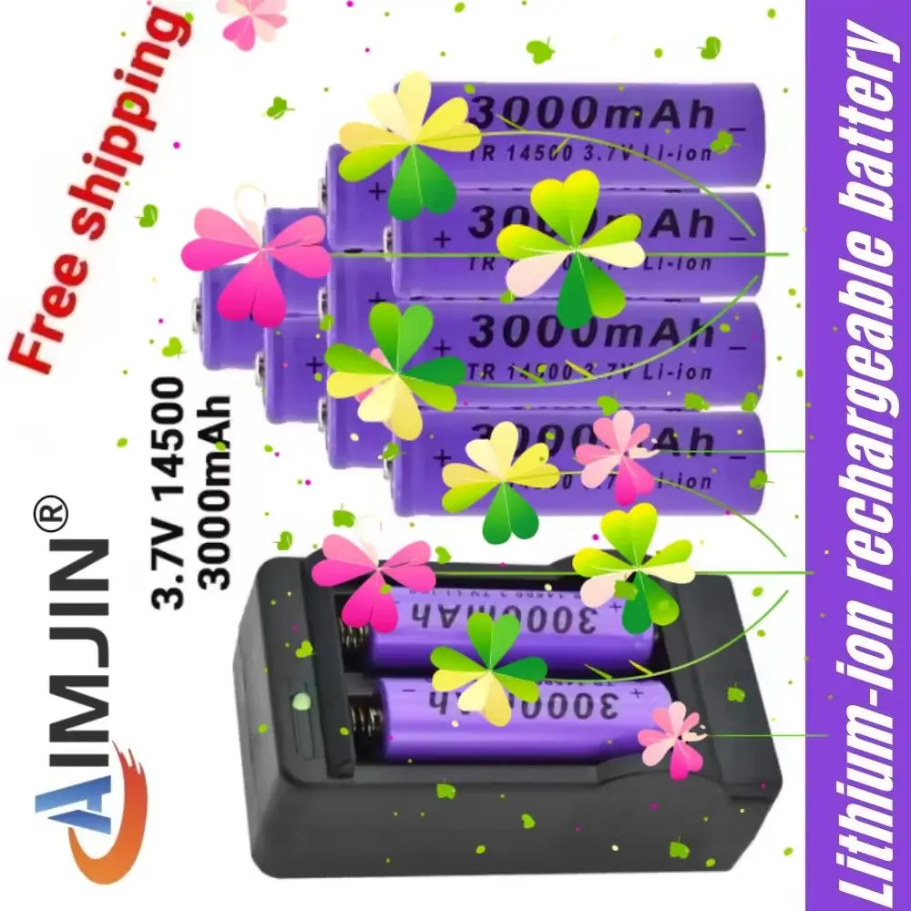 

Перезаряжаемая литий-ионная батарея 14500 3000 мАч AA 3.7В для радиоприемников, микрофонов, электрических игрушек