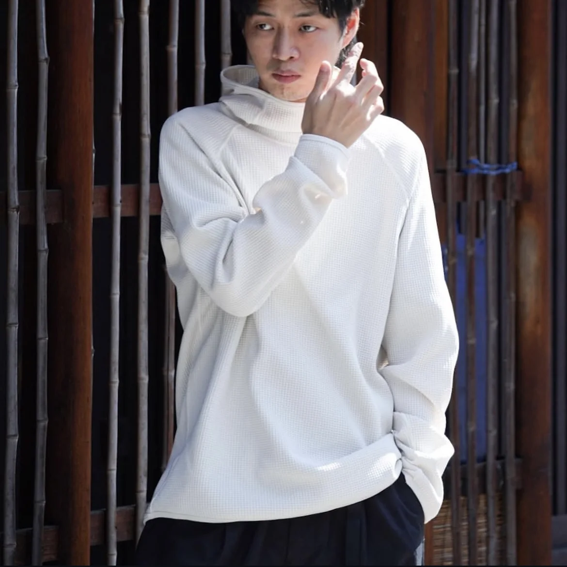 GDW Pull ample à capuche léger à manches longues pour l'extérieur