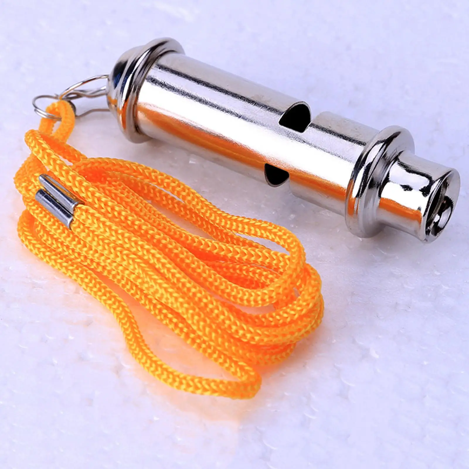 Survival Whistle Attachment Stainless Dog with Lanyard Portable High Decibel for Camping Hiking Trainer Outdoor