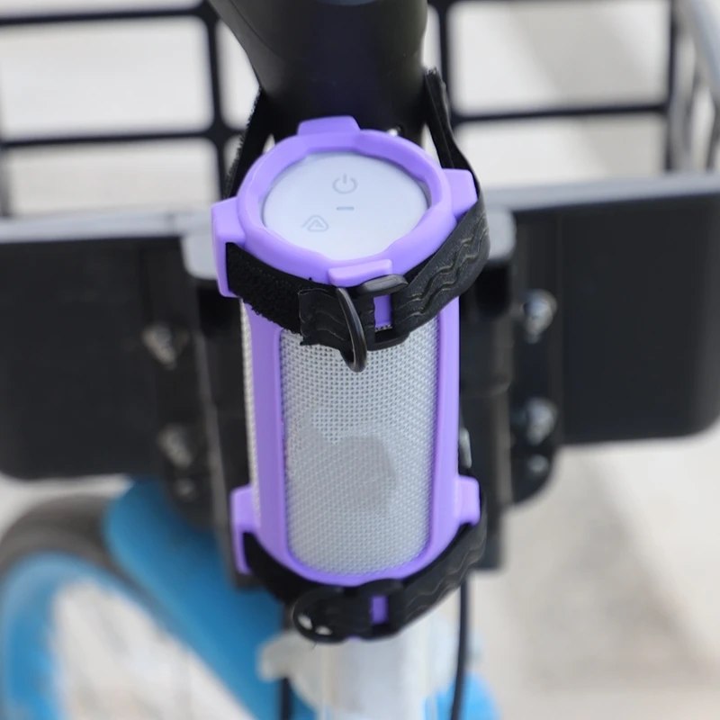 غطاء حافظة من السيليكون لمكبر الصوت JBL Grip، حافظة صوتية مع حزام كتف، حامل جلدي واقي لملحقات سماعات المقبض #4