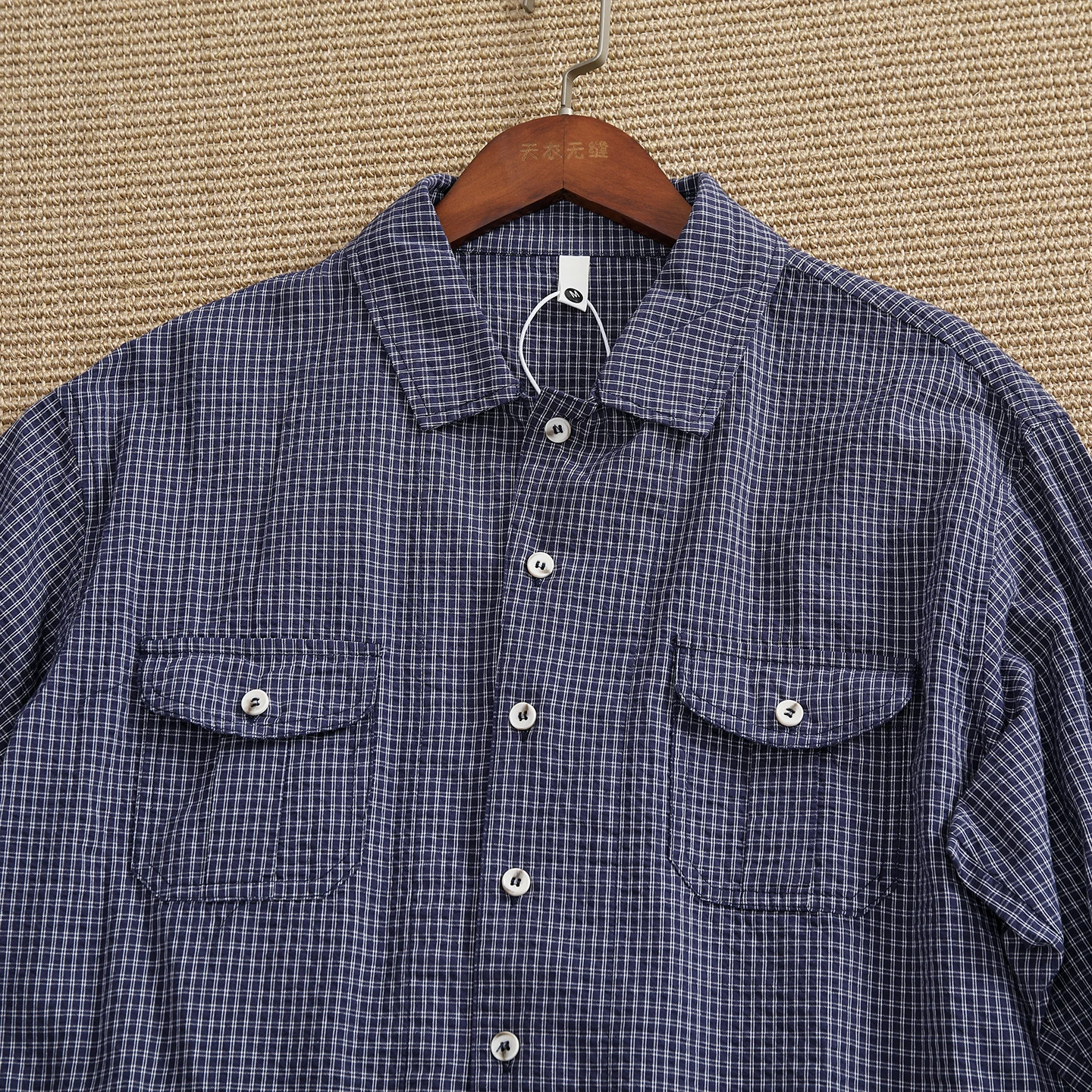 Retro Style Men's Cotton Shirt Autumn New Loose Fit Long Sleeve Casual Striped Pattern Double Pocket Workwear Comfortable Bre...