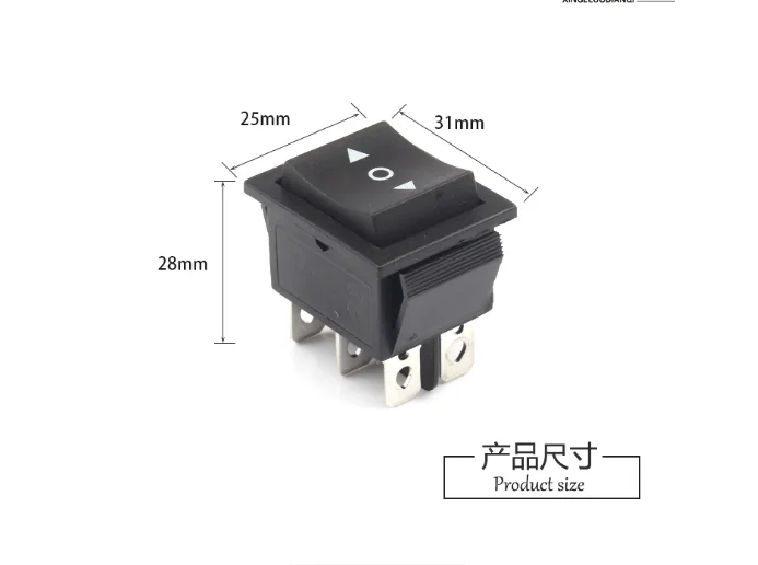 Interruttore di tipo nave KCD4-223 pannello a bilanciere doppio lato jog auto reset sei pin pulsante di accensione a tre velocità apertura 22 * 28