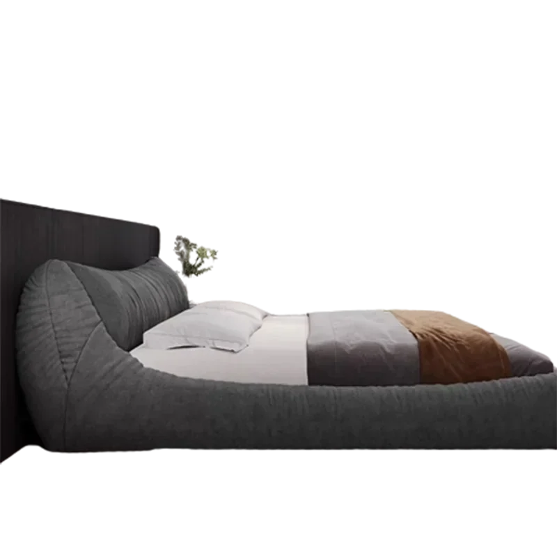 

Royal king size bed, children's double, Nordic high bed, double frame, modern men's and women's marriage bedroom decoration