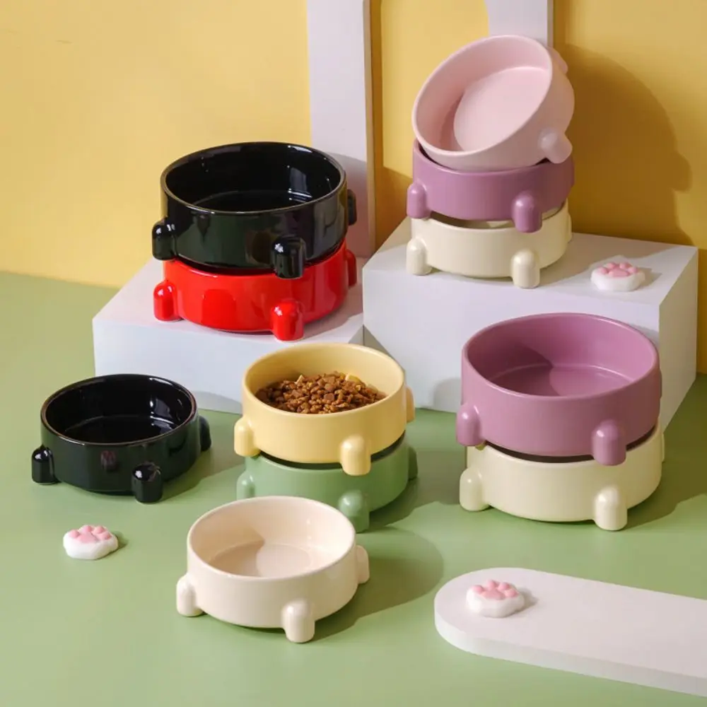 

Pet Supplies Ceramic Cat Bowl Creative Multi-use Dog Food Feeding Basin Large Capacity Cute Pet Drinking Feeder Water Container