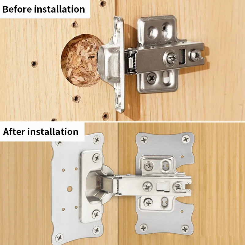2/6 Sets of Hinge Repair Kit, Furniture Door Hinge Repair Piece, Used for Cabinets, Wardrobes, Shoe Cabinet Doors, Etc.