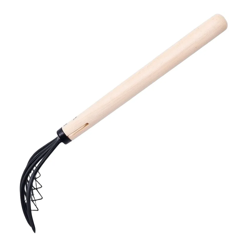 Garden Rake 5-Claw, Landscape Dethatcher Rake For Lawn And Garden, Useful Tool For Thatch Removal And Ground Cleaning