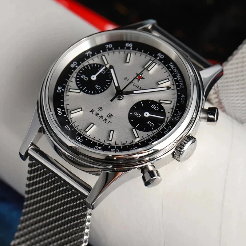 Hot selling 42mm China Aviation Quartz 1963 Pilot Waterproof Canvas Classic Fashion Unique Military Men's Watch