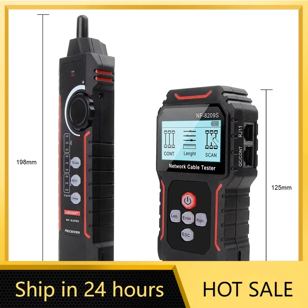 

Network Cable Tracker NF-8209S Lan Measure Tester Tools LCD Display Length Wiremap tester