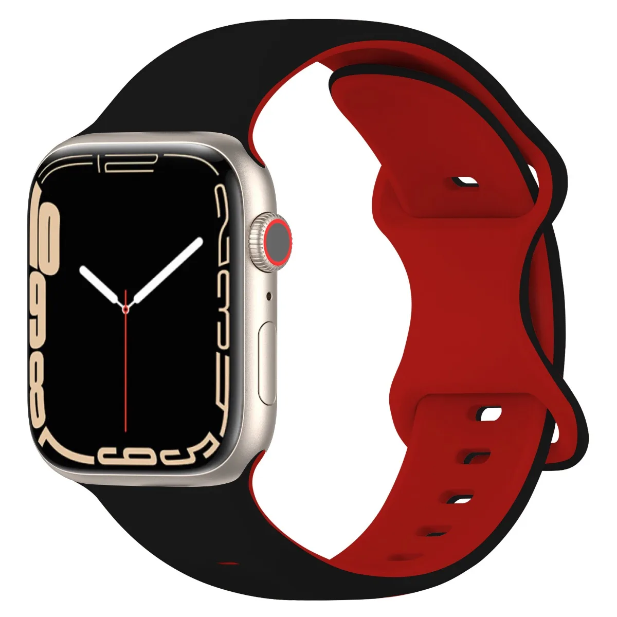 Cinturino per iWatch 42/44/45/49mm 38/40/41mm Cinturino sportivo in silicone alla moda per orologi serie Ultra2 Se 9/8/7/6/5/4/3_voghion.com