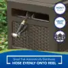 225-Fuß Smart Trak Wicker Garden Hose Reel Guide and Hideaway, Java Brown 3