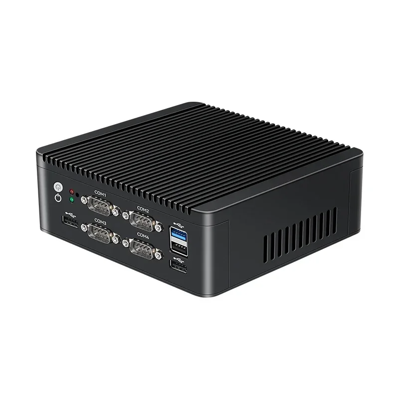 2026 Desktop Mini PC Gemini J4125/J5005/N4100/N5000 DDR4 SO-DIMM 6COM RS485 With Aluminum Fanless Radiator Computer