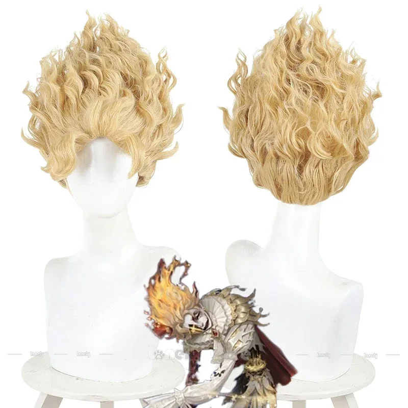 CyIdentity V ألمع ستار شعر مستعار تأثيري Hullabaloo مايك مورتون شقراء متموجة الباروكات الرجال النساء المهرجين كرنفال لعبة الهالوين الموسم #6