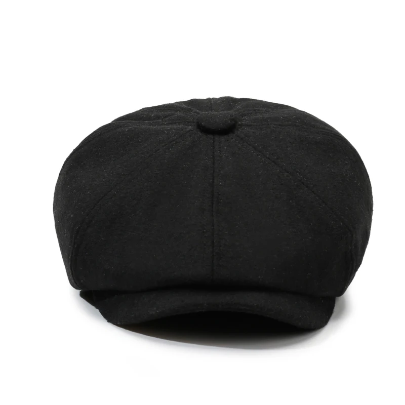 Neue Herbst/Winter Japanisch-Britische Achteckige Newsboy-Mütze – Unisex Retro Vielseitige Baskenmütze für Outdoor-Aktivitäten – Detail 2