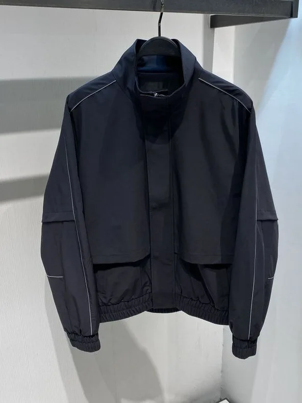 

American Sle Stand Collar Workwear Flight Jaet Men's Autumn Winter Trendy Heavyweight Casual Sle Student Trainer Top