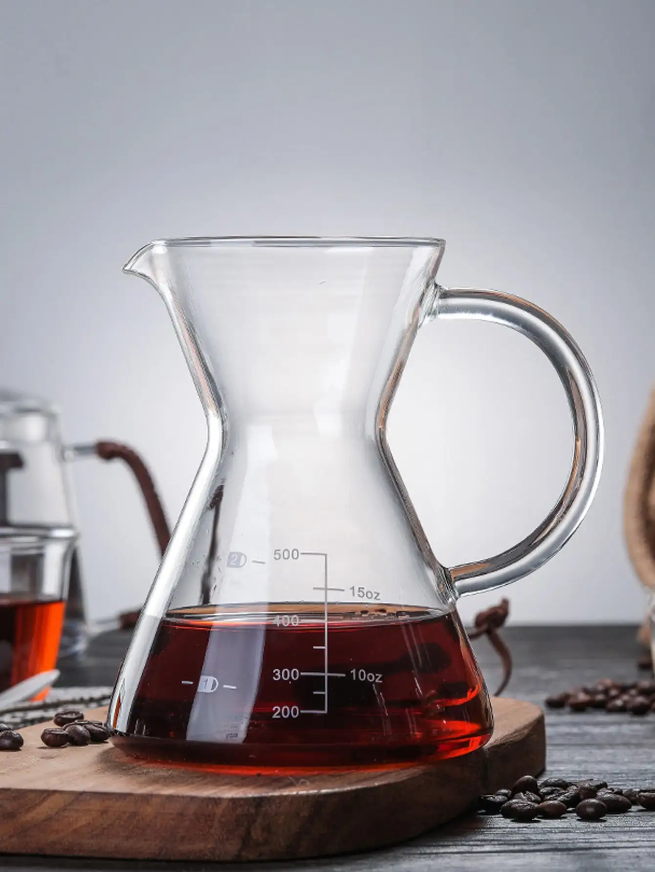 Чайник Leeseph Glass Coffee Pour Over Стандартная емкость 400-600 мл Идеально подходит для заваривания кофе и чая