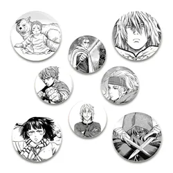 32/44/58mm Anime Vinland Saga Badge Tinplate Plastic Pins Button Brooches for Clothing Bag Backpack Decoration Souvenir Gifts