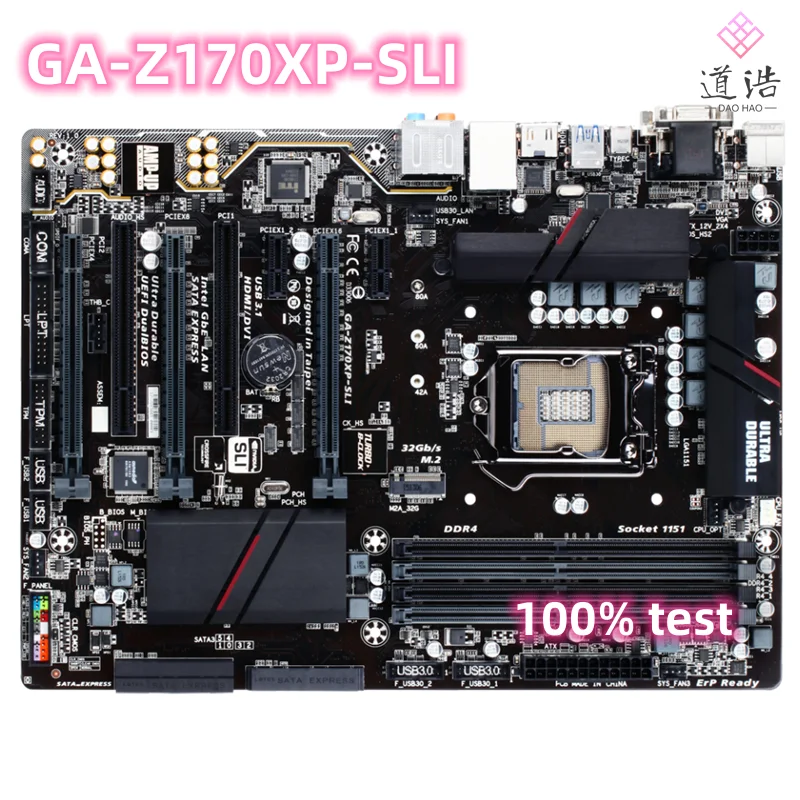 

For GA-Z170XP-SLI Motherboard 64GB LGA 1151 DDR4 ATX Z170 Mainboard 100% Tested Fully Work