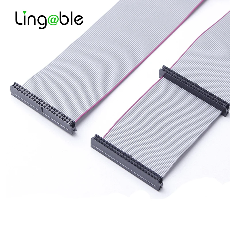 Lingable Cable Hard Drive IDE 44 Pin Female to Dual Female Extension Data Flat Ribbon HDD Cables Line 21CM