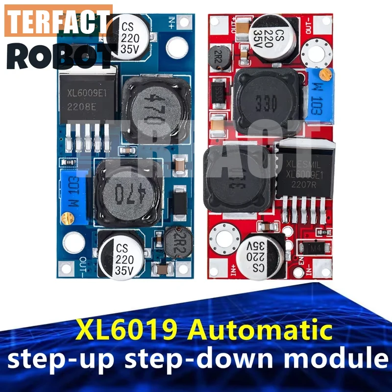 XL6019 (XL6009 upgrade) Automatic step-up step-down Dc-Dc Adjustable Converter Power Supply Module 20W 5-32V to 1.3-35V