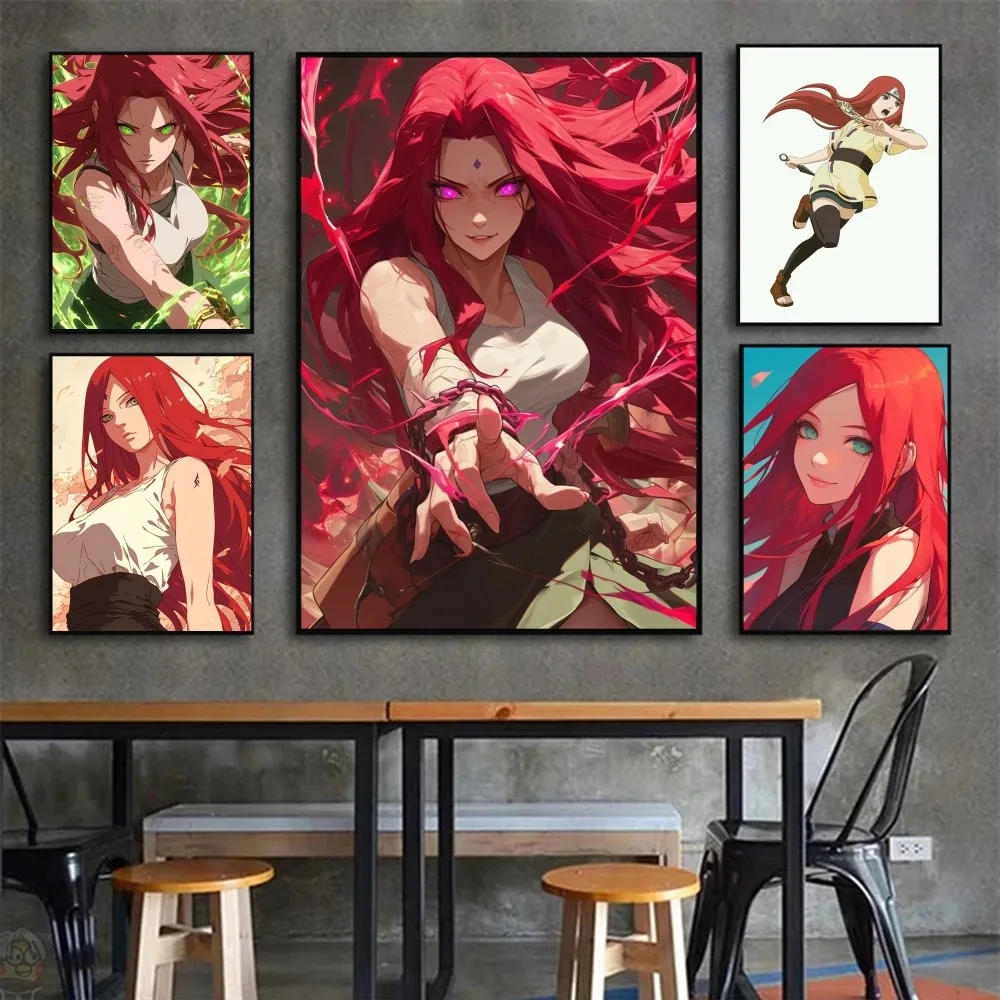 1pc Uzumaki Kushina Anime Naruto Poster Poster Art Print Bar Living Room Furniture Decor