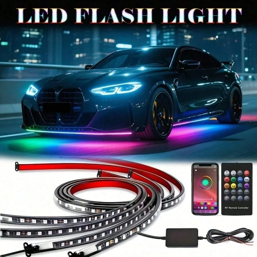 

Автомобильные RGB-неоновые светильники Nilight 4 с беспроводным пультом управления, светодиодные ленты для подсветки днища автомобиля, фургона, внедорожника, грузовика, с активной музыкальной синхронизацией