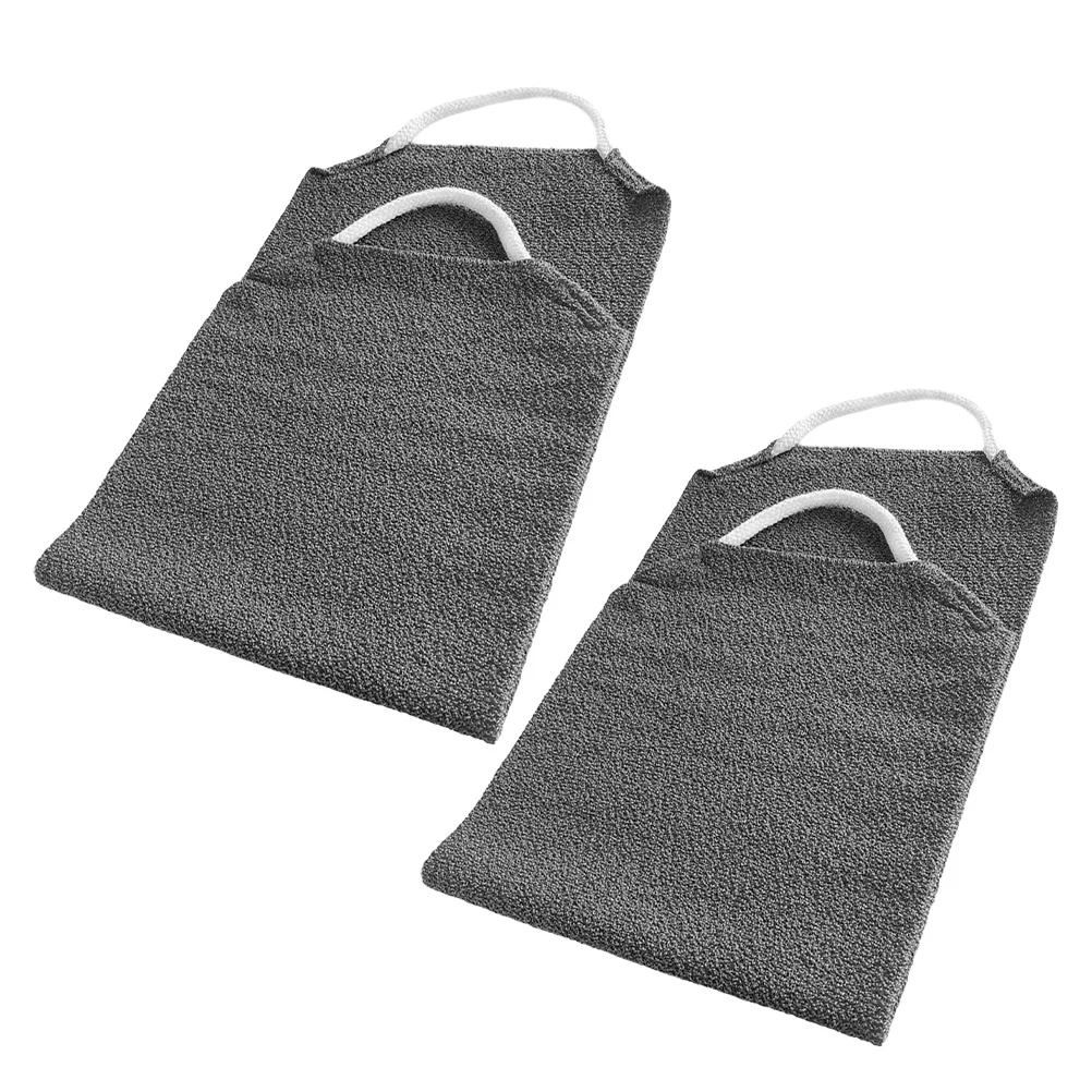 

2pcs Exfoliating Wash Cloth Long Strip Back Scrubber For Body Shower Dead Skin Remover Bath Tool Loofah Towel Scrubber