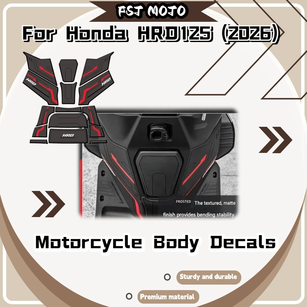 For Honda HRD125 2026 Rubber Tank Foot Peg Sticker Shock‑Absorbing Anti‑Abrasion Non‑Slip Decals Mod Accessories