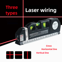 Laser Level Machine Self Leveling Leveling Woodworking Tools with 8FT Aligner Standard and Metric Rulers for Precise Measure