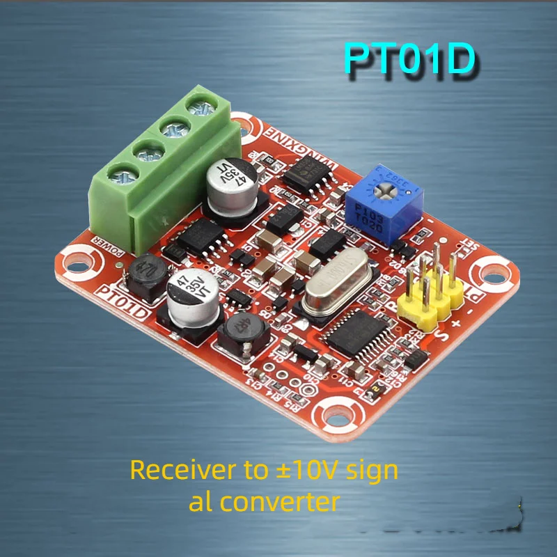 

PT01D aeromodelling receiver to plus or minus 10V output signal converter