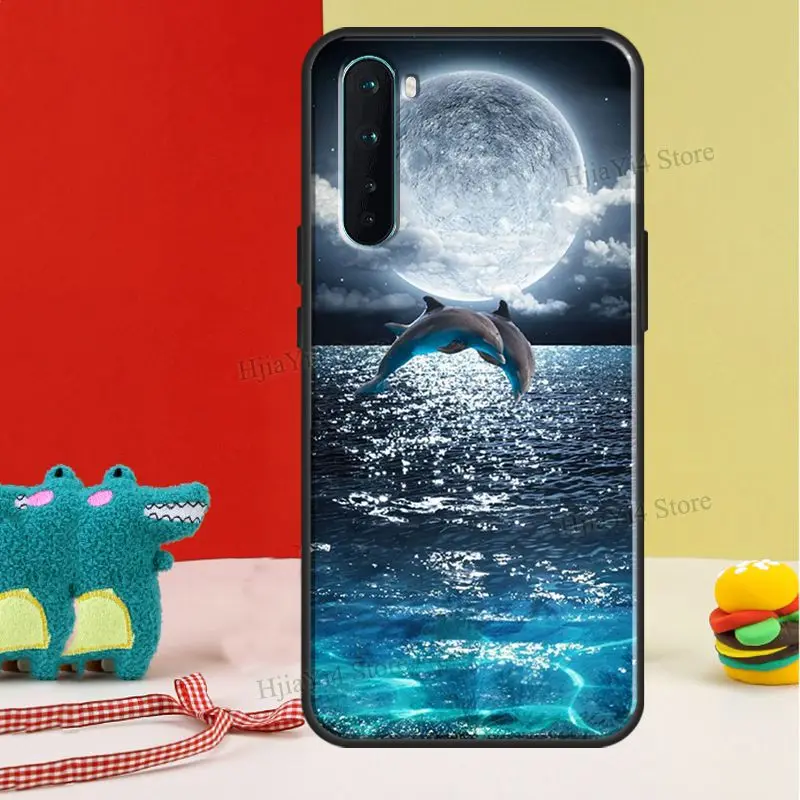 Cute Dolphin Ocean Case For OnePlus 9 10 Pro Nord2 8T 9R Coque For OPPO Realme 8 Pro 8i C3 C21 GT Neo 2 Master