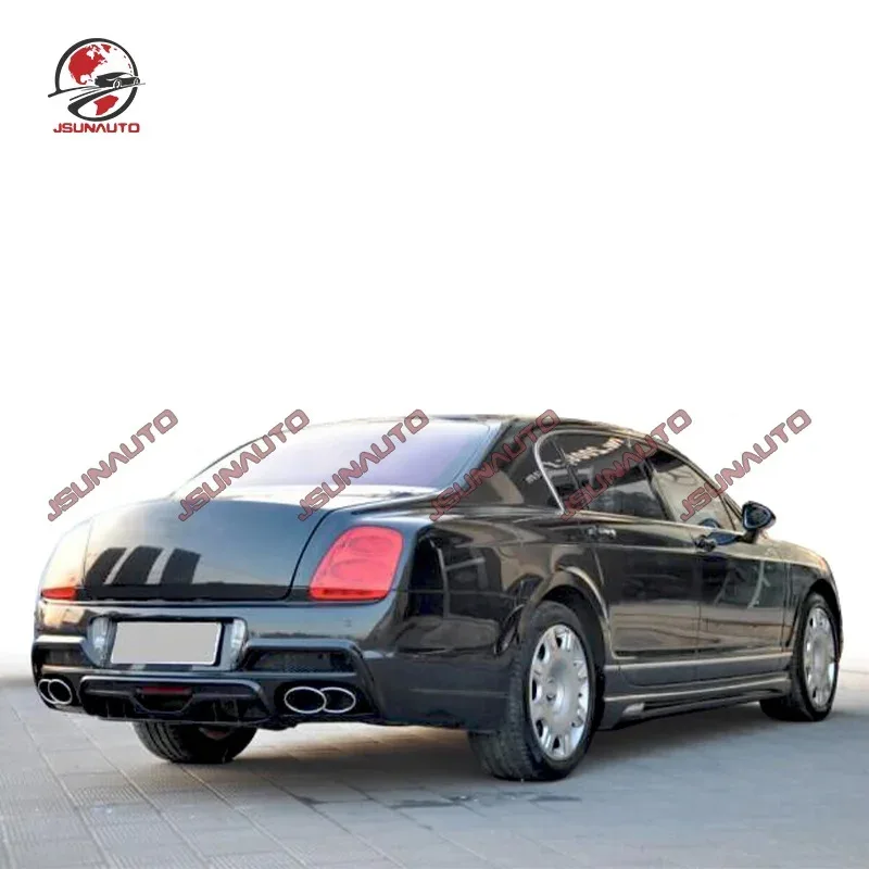 Para 05-12 años Flying Spur Facelift estilo WD faldas laterales de parachoques delantero alerón de parachoques trasero Kit de carrocería parachoques de coche