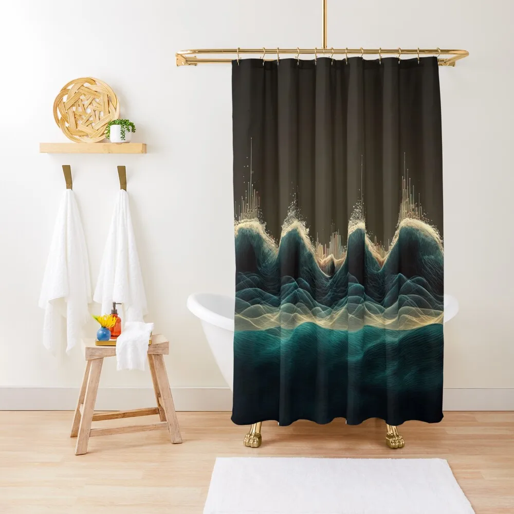 

432Hz Sound Wave Interpretation, Frequency of the Universe 2 Shower Curtain Bathroom For Shower Shower Waterproof Curtain