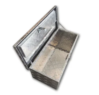 Heavy Duty Aluminum Truck Bed Tool Box Plate Tool Box with Side Handle and Lock Keys Storage Tool Box for PickupTruck Bed