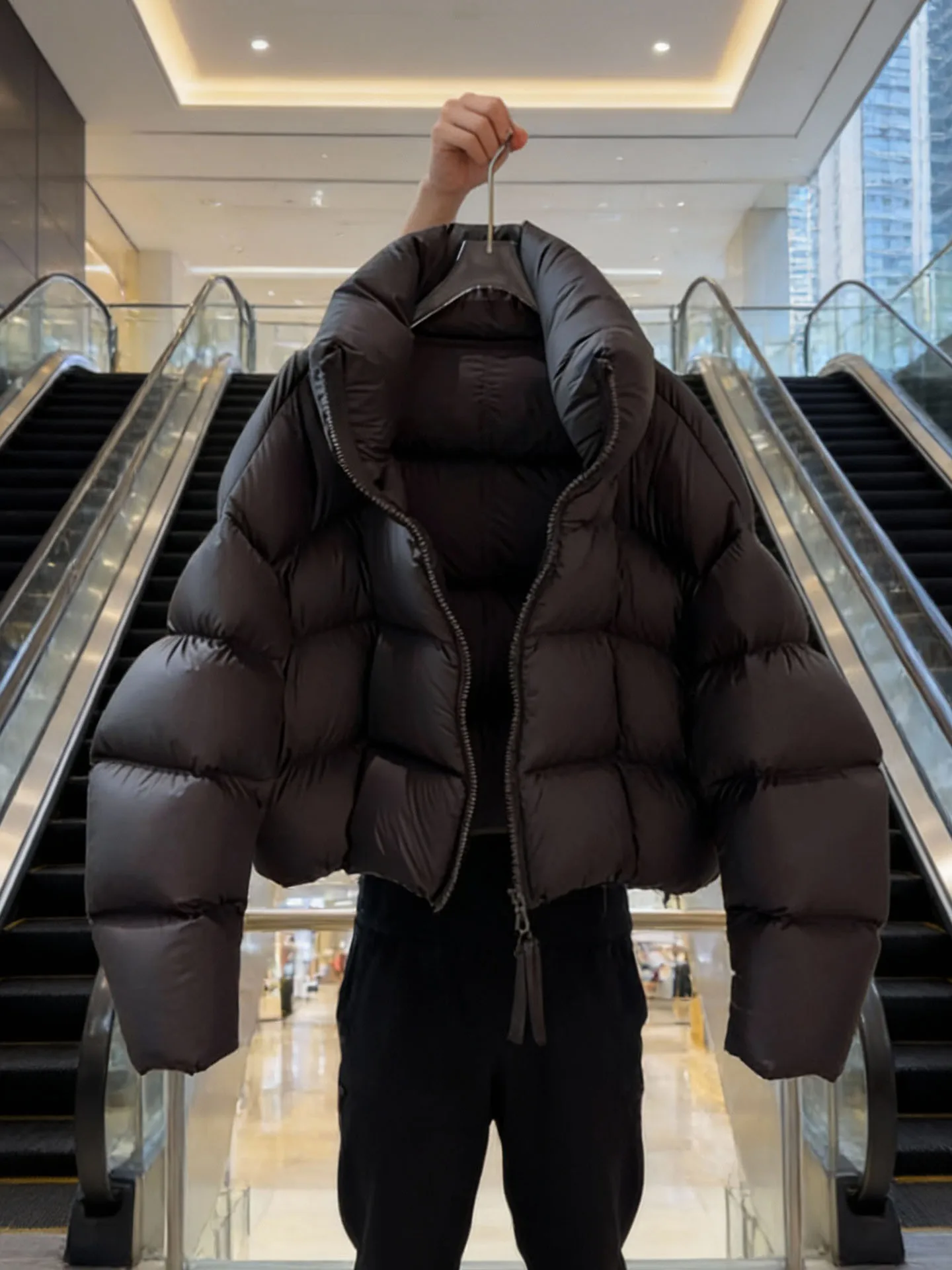 Coreano sle ort puffer jaet feminino bla bolha casaco inverno thi outerwear cintura alta longo sve fechamento com zíper quente