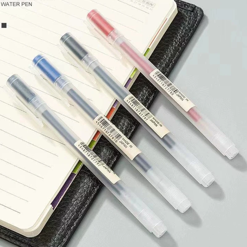 3-6Pcs/Set 0.38mm Kawaii MUJIs Gel Pen Black/Red/Blue Ink Gel Pen Office School Ballpoint Pen Writing Stationery image 2