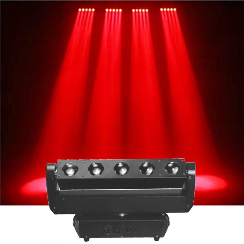 Factory Sales 5*40w RGBW 4-in-1 Led Moving Head Roatting Beam Washer Light Disco Culb Sharpy Beam Effect Dj Wedding Music Bar