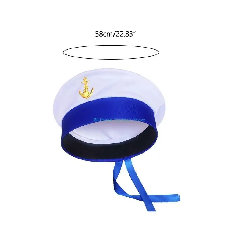 K1ME بحار قبعة يخت الكابتن قبعة بحار الكابتن زي الرجال بحار قبعة قبعة البحرية #6