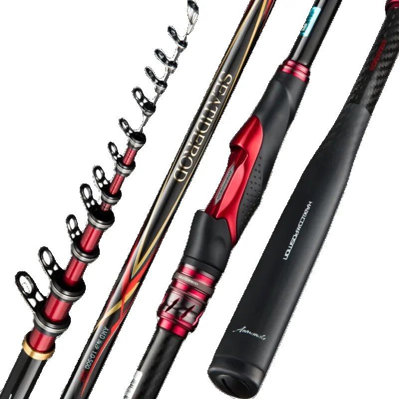 ANMANDA-Rock Fishing Rod, Dongli Carbon,Sanyo Guide Ring, High Carbon,Ultra Light, Ultra Soft Fishing Rod 0.6, 1.0, 1.25, 1.5