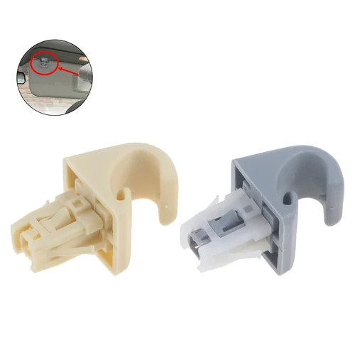 Clip de plástico para parasol, soporte de gancho para Toyota Camry Corolla Highlander Prius/RAV4, embellecedor de Clip de sujeción para parasol Interior de coche, 2 uds.