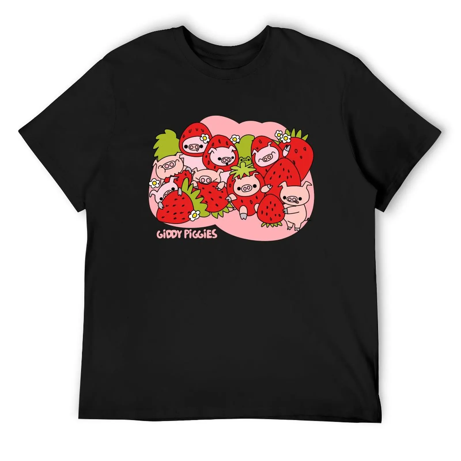 Giddy Piggies Strawberry Craze T-Shirt plus sizes graphic shirts graphic t shirt vintage custom t shirt clothes for men