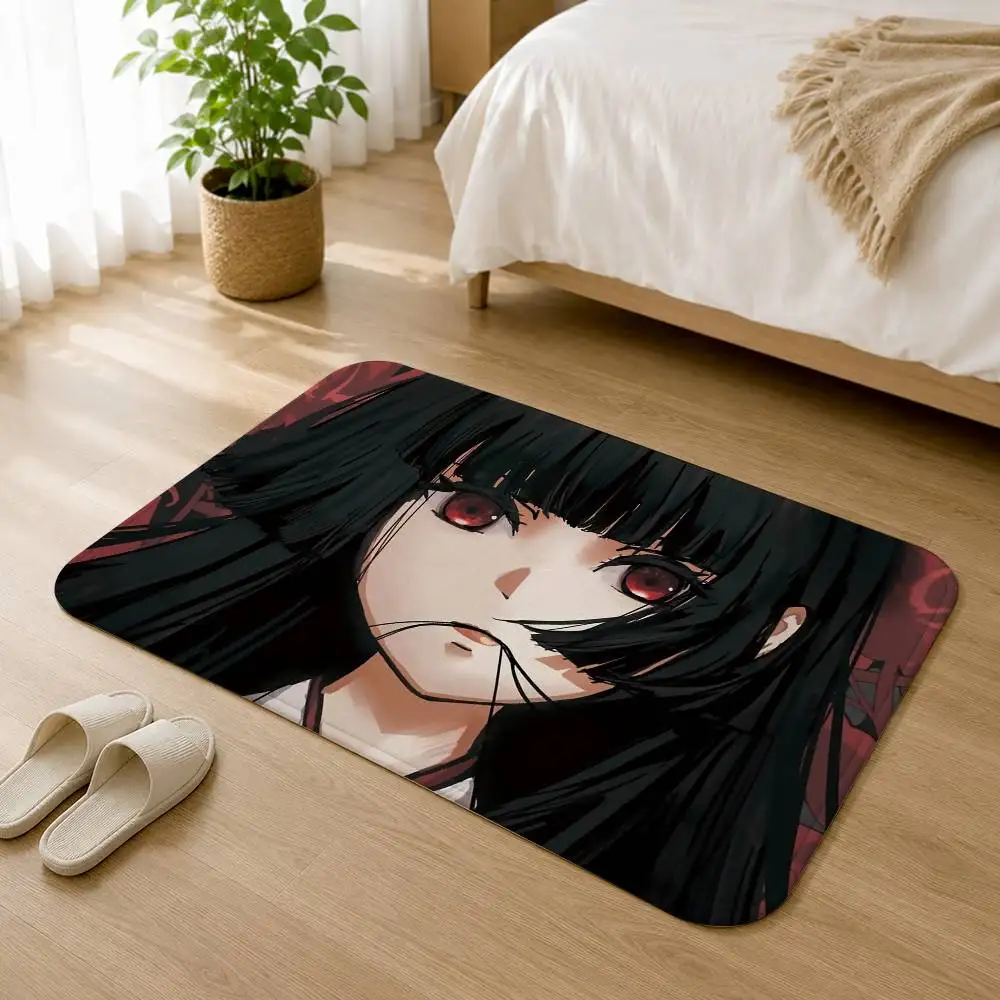 Hell Girl E-Enma Ai J-Jigoku Shoujo Indoor Short Plush Door Mat Anti-Slip Backing Soft Foot Mat for Entryway Bedroom
