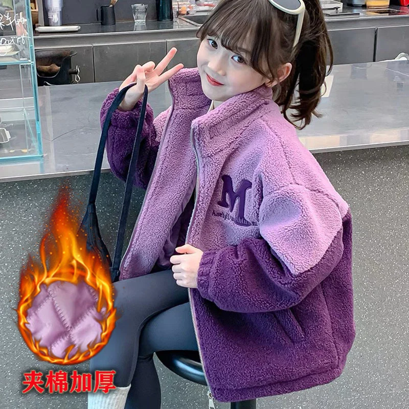 4-14Y الفتيات أفخم السترات 2025 جديد للأطفال سميكة معاطف الاطفال رسالة الشتاء ملابس خارجية المراهقين موضة القطن الملابس الدافئة #3