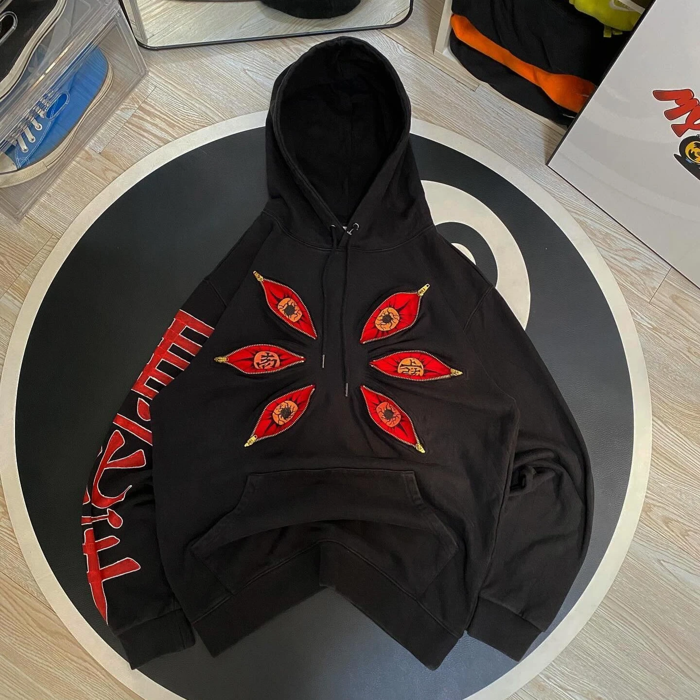 Surdimensionné décontracté Kokushibo fermeture éclair ouverture fermeture conception sweats à capuche Streetwear sweat mode Couples Anime sweat à capuche hommes vêtements