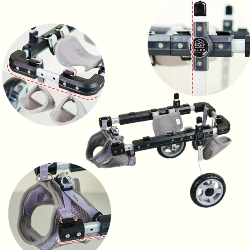 Hunderollstuhl für Verlammung in Hinterer Gliedmaßen, Rehabilitationswagen für kleine Welpen, unterstütztes Gehen für Katzen und Teddy
